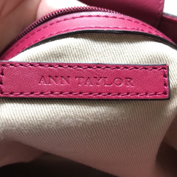 Ann Taylor magenta leather large satchel - Picture 10 of 17